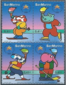 SAN MARINO 2002 Winter Olympics 4v MNH**