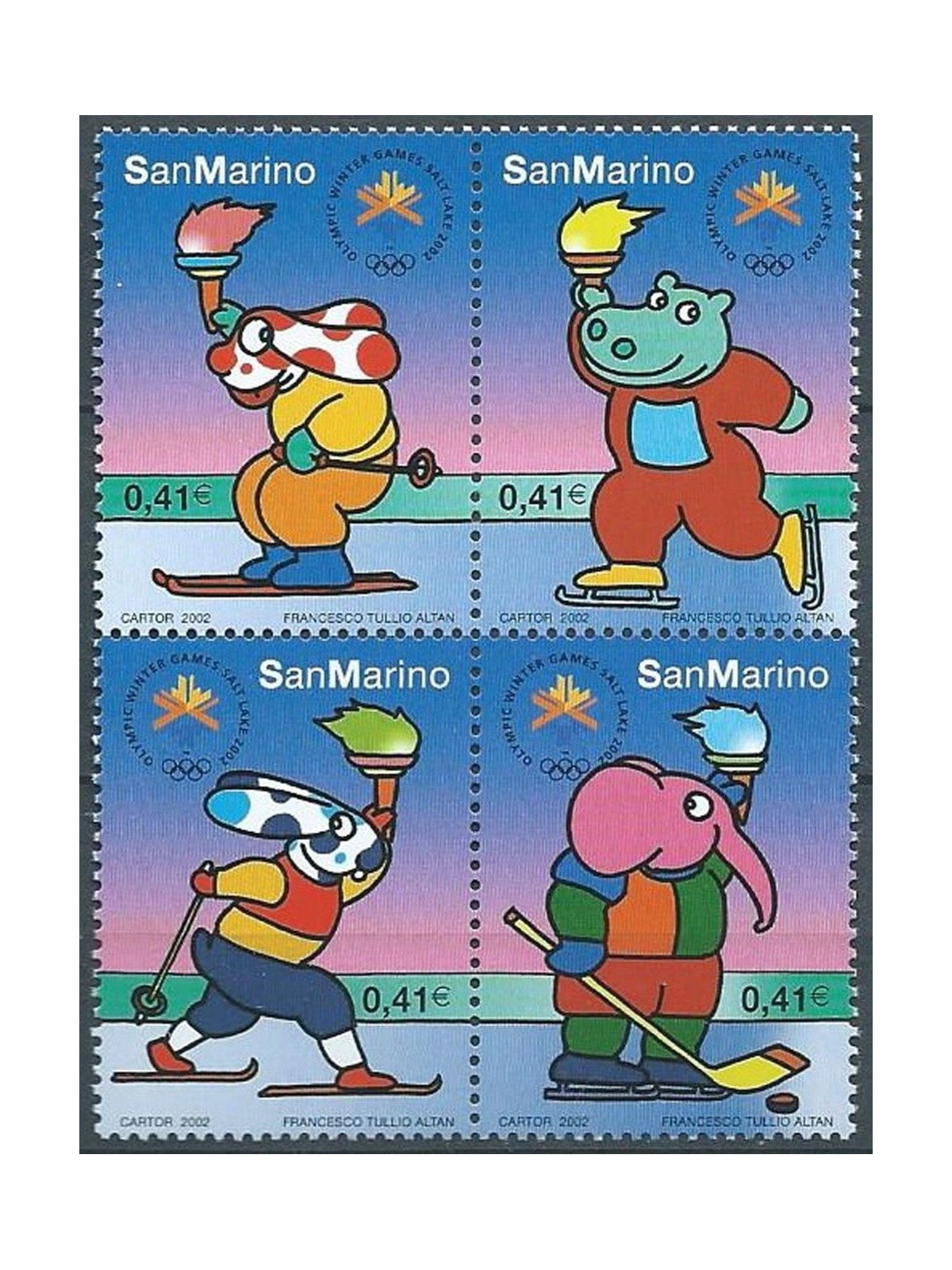 SAN MARINO 2002 Winter Olympics 4v MNH**