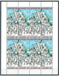 SAN MARINO 1997 Campionato del mondo di sci alpino MF MNH**