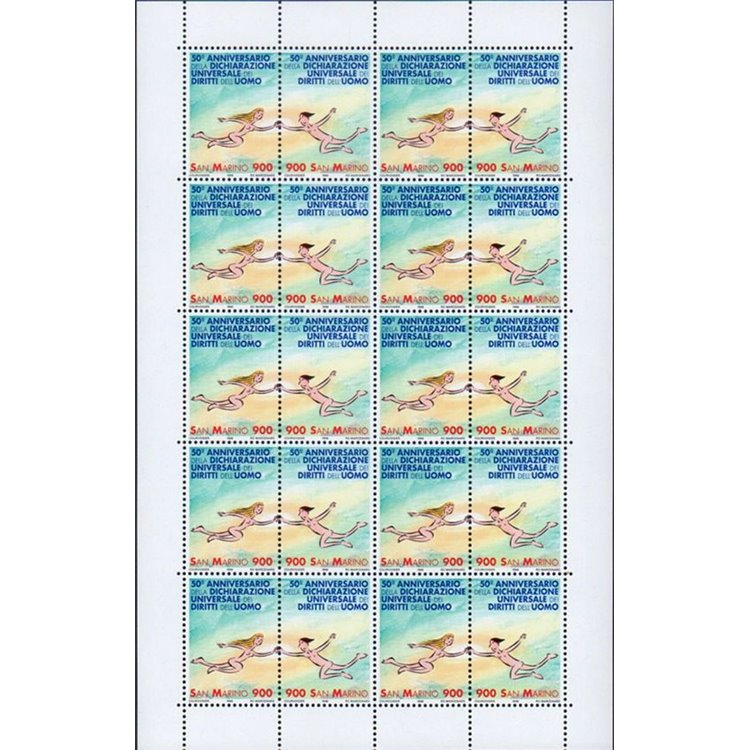 SAN MARINO 1998 Human Rights Day m/s MNH**