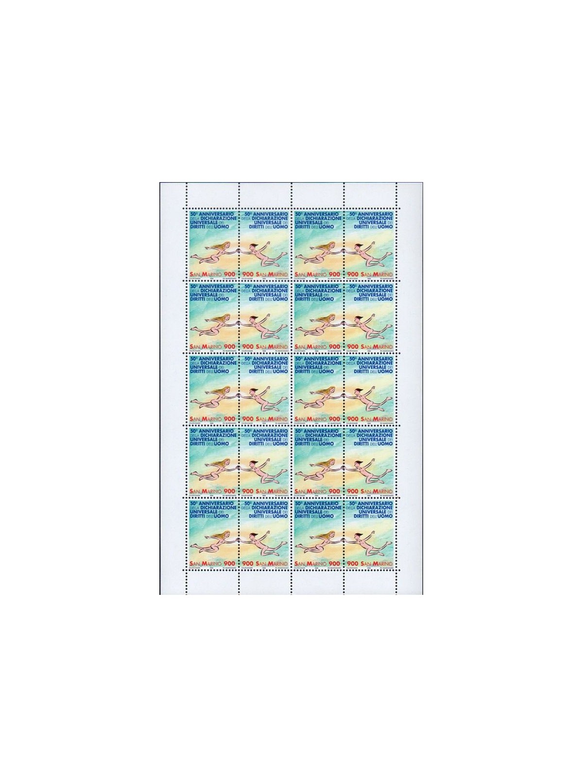 SAN MARINO 1998 Giornata dei diritti dell'uomo MF MNH**