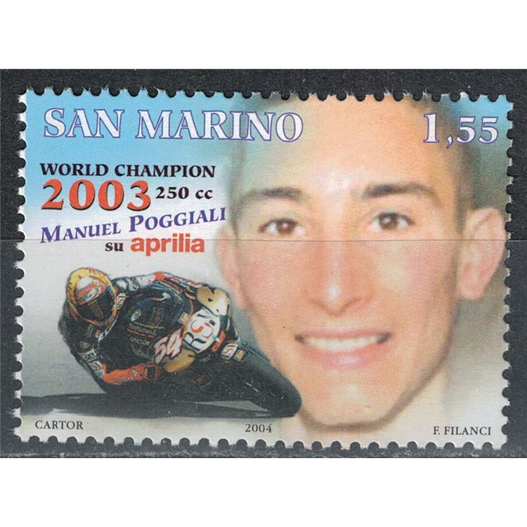SAN MARINO 2004 Manuel Poggiali MNH**