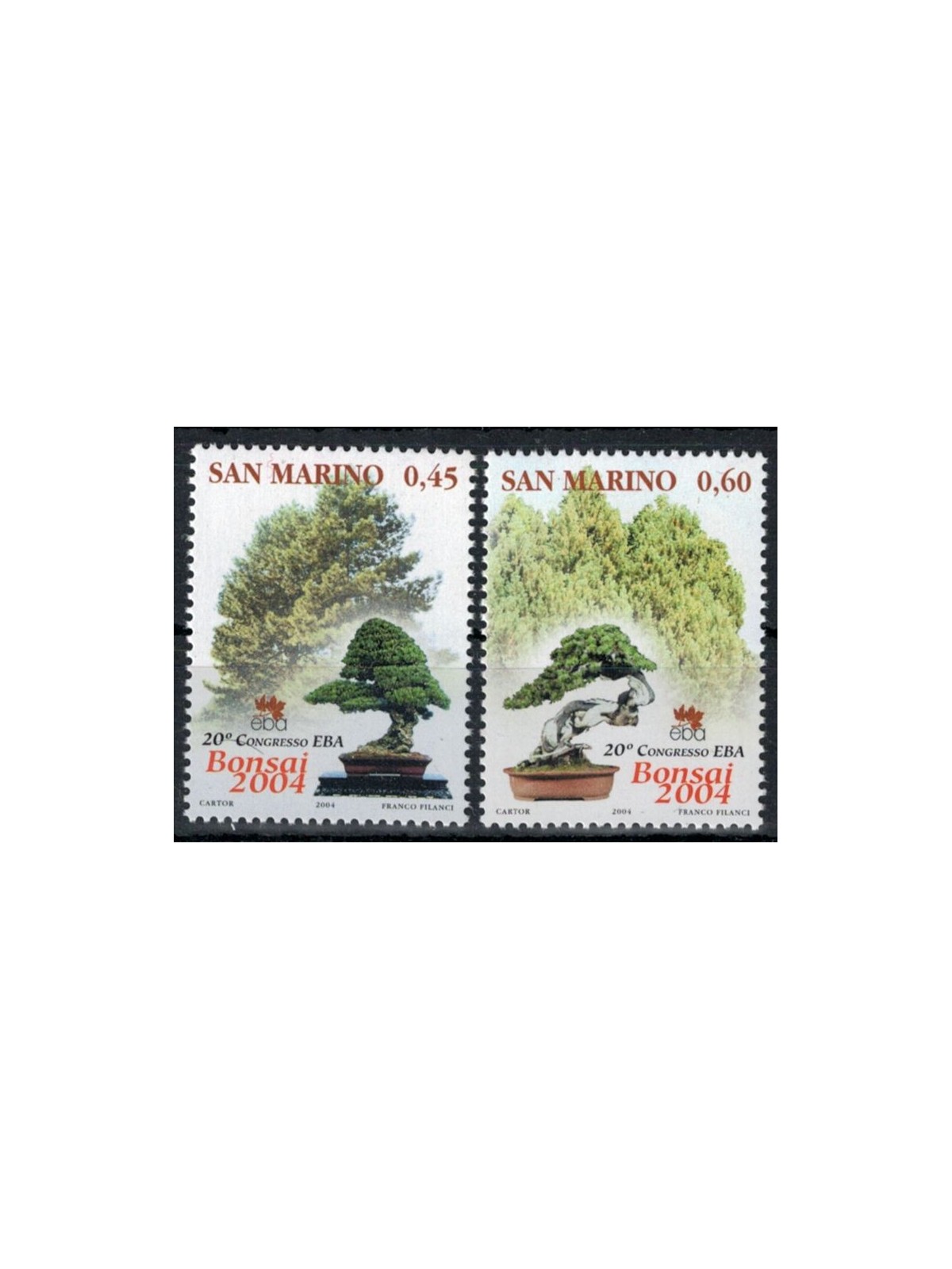 SAN MARINO 2004 Congresso EBA, bonsai 2v MNH**