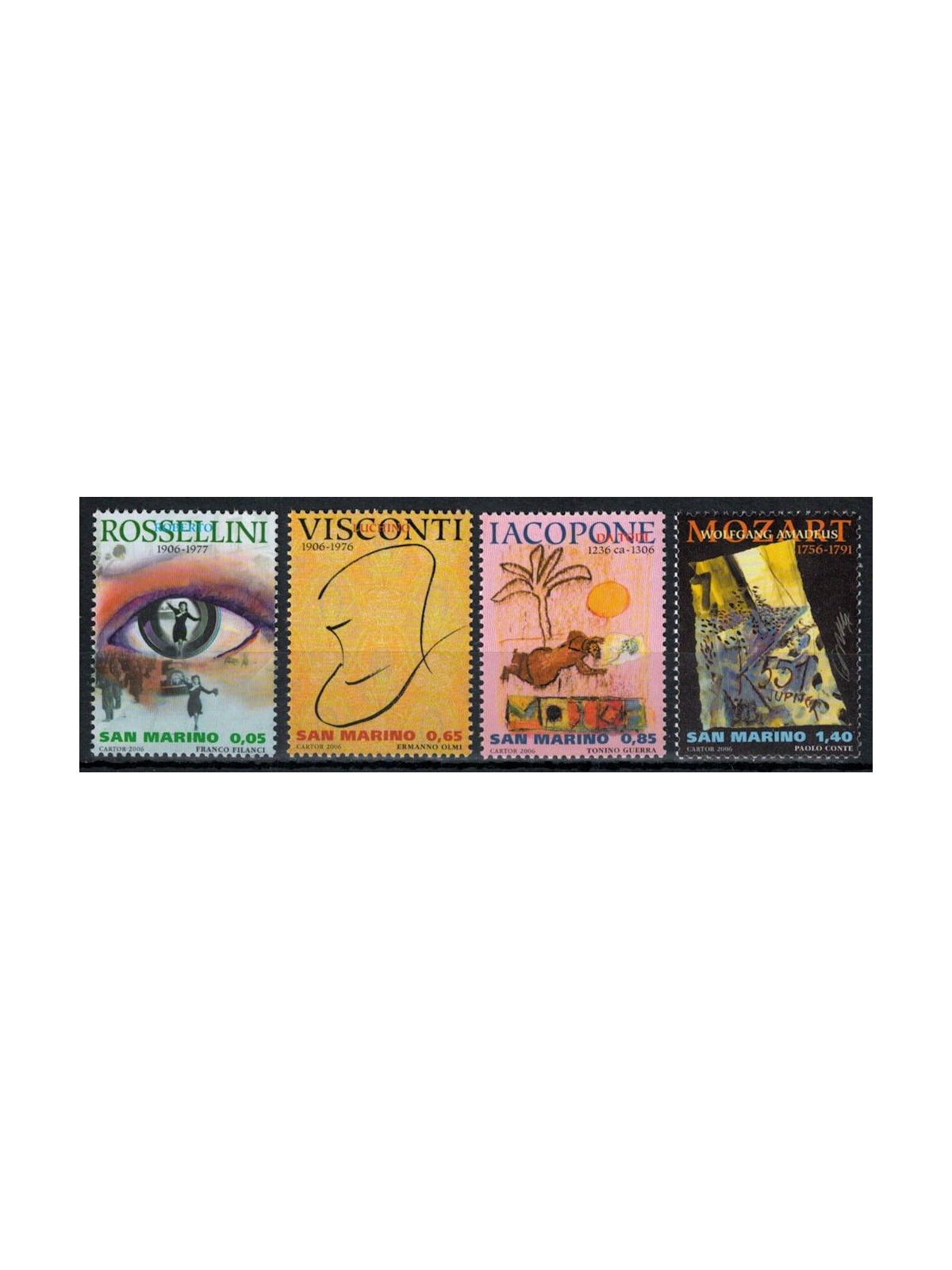 SAN MARINO 2006 Author's Celebrations 4v MNH**