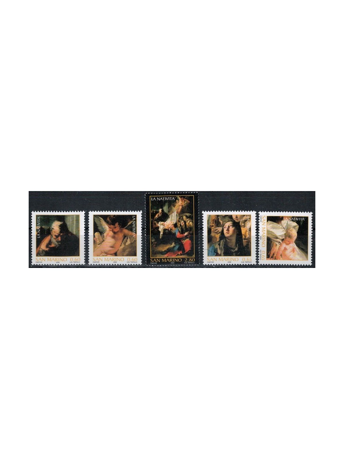 SAN MARINO 2006 Natale 5v MNH**
