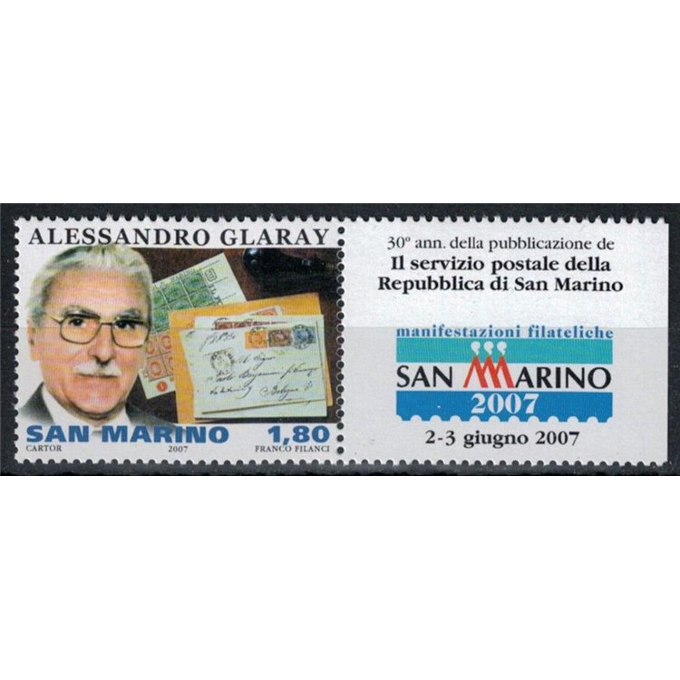 SAN MARINO 2007 Alessandro Glaray MNH**