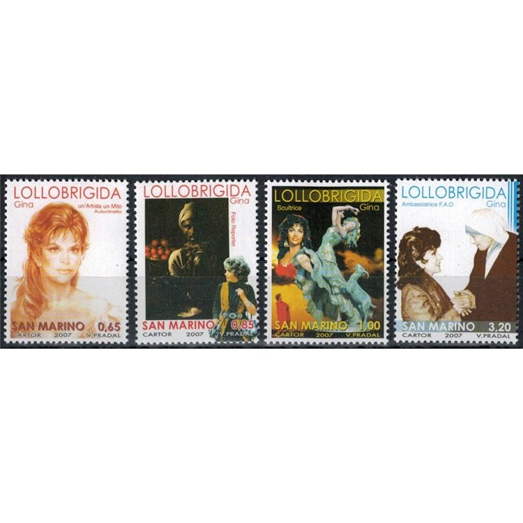 SAN MARINO 2007 Gina Lollobrigida 4v MNH**