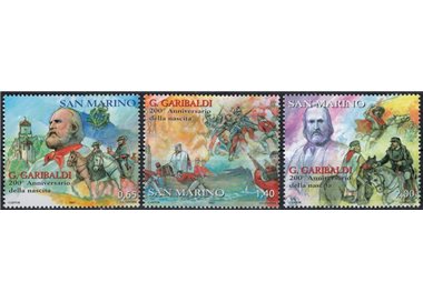 SAN MARINO 2007 Giuseppe Garibaldi 3v MNH**
