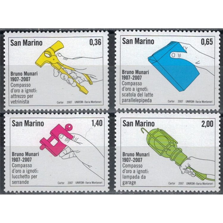 SAN MARINO 2007 Bruno Munari 4v MNH**