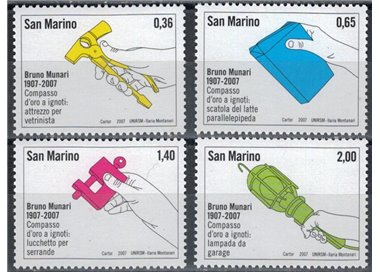SAN MARINO 2007 Bruno Munari 4v MNH**