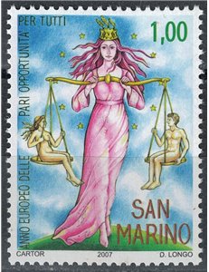 SAN MARINO 2007 Equal Opportunities MNH**