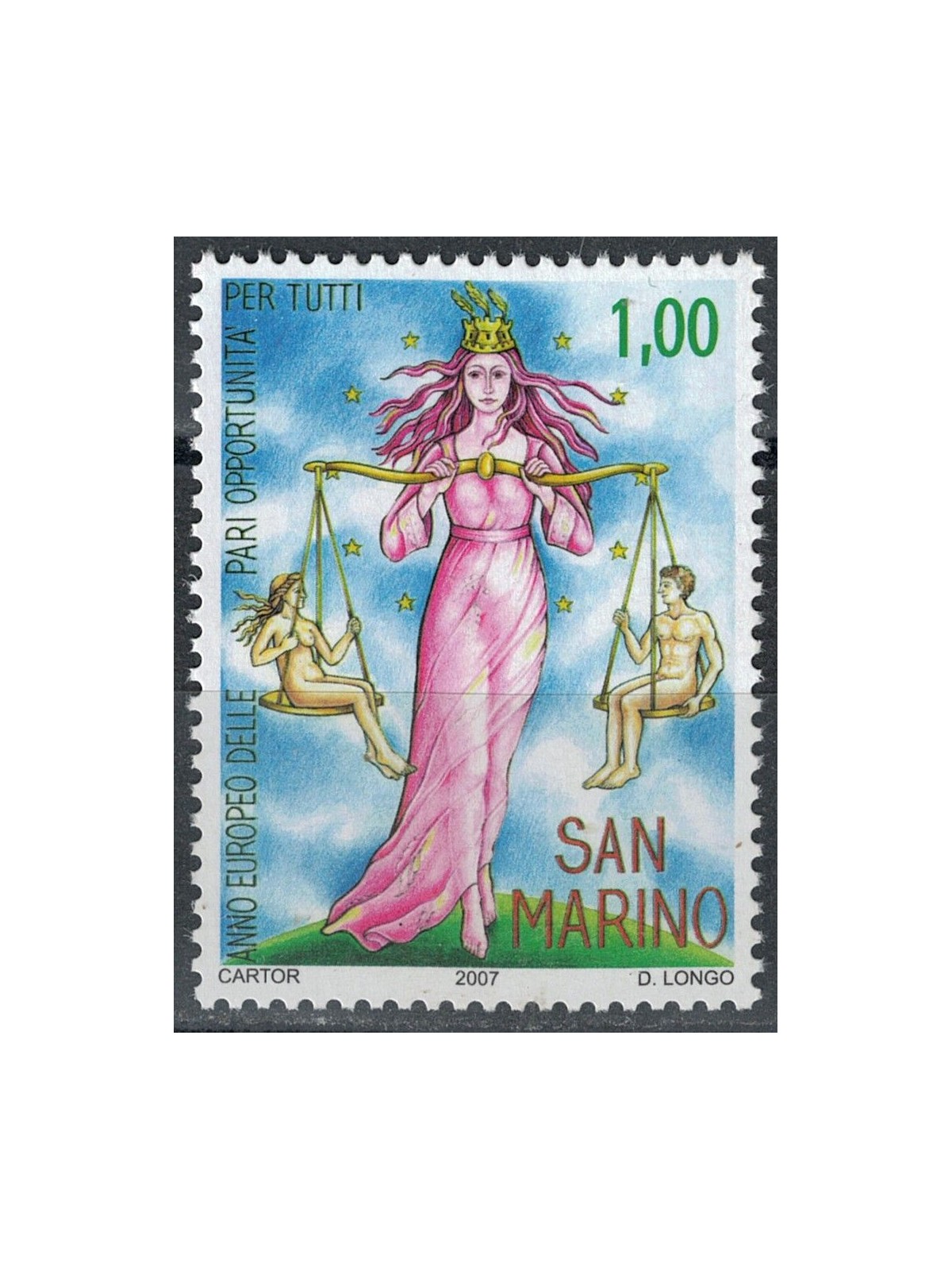 SAN MARINO 2007 Pari opportunità MNH**