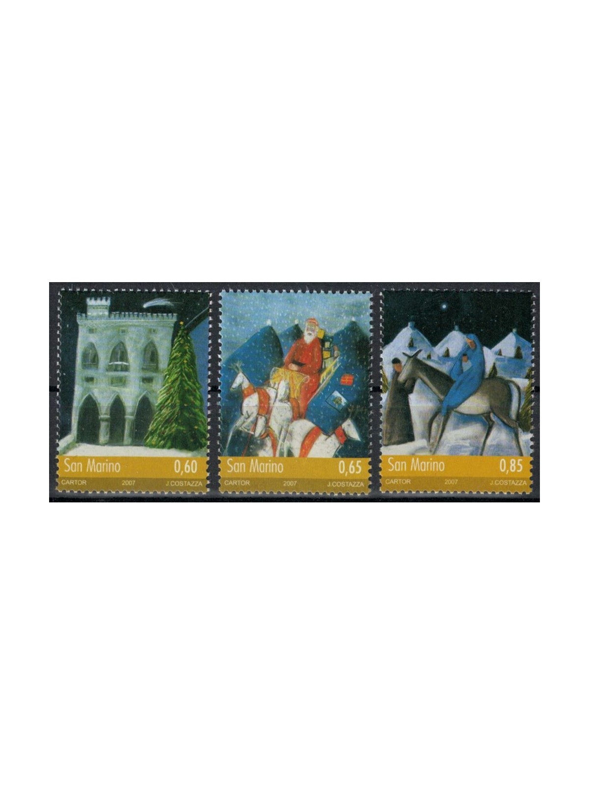 SAN MARINO 2007 Christmas 3v MNH**