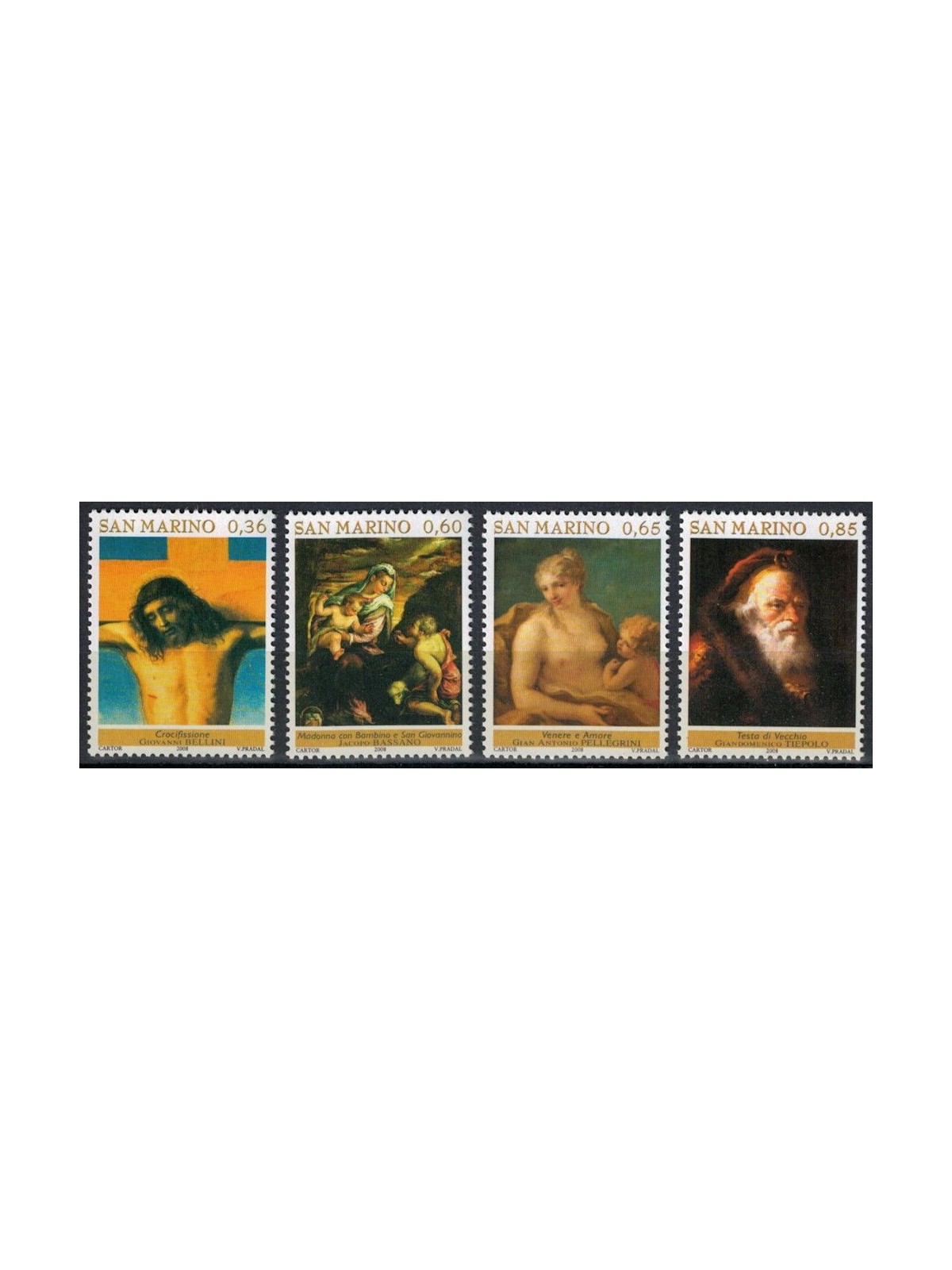 SAN MARINO 2008 Capolavori che ritornano 4v MNH**