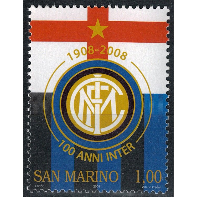 SAN MARINO 2008 Centenario dell'Inter MNH**