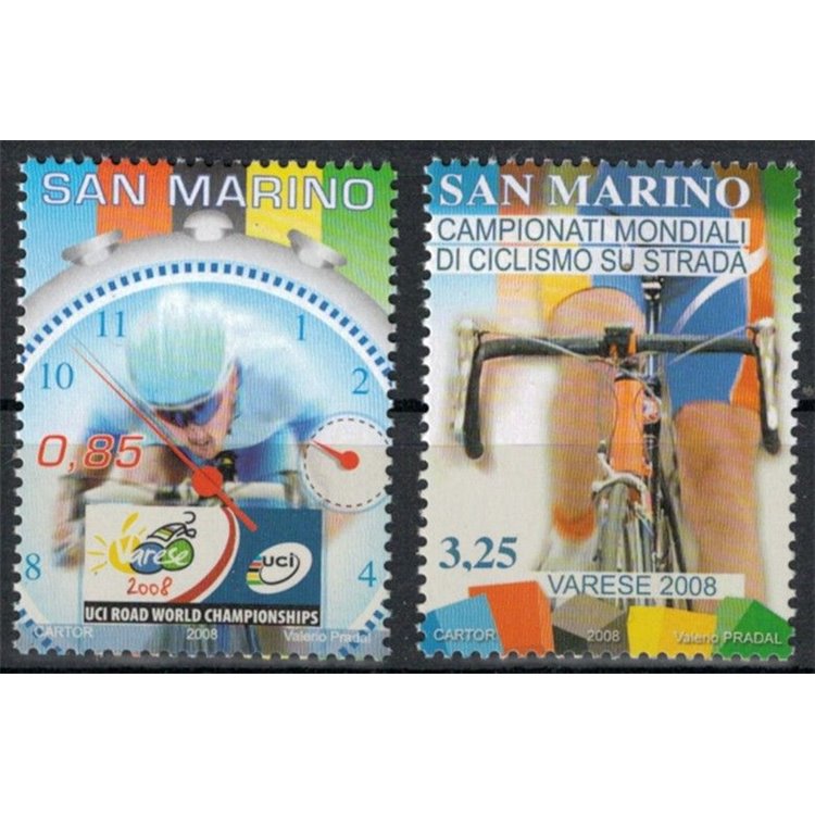 SAN MARINO 2008 Road Cycling 2v MNH**