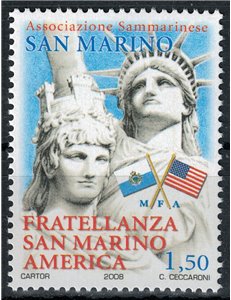 SAN MARINO 2008 Brotherhood of San Marino America MNH**