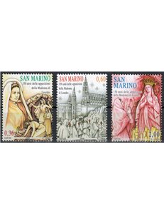 SAN MARINO 2008 Madonna di Lourdes 3v MNH**