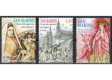 SAN MARINO 2008 Madonna di Lourdes 3v MNH**