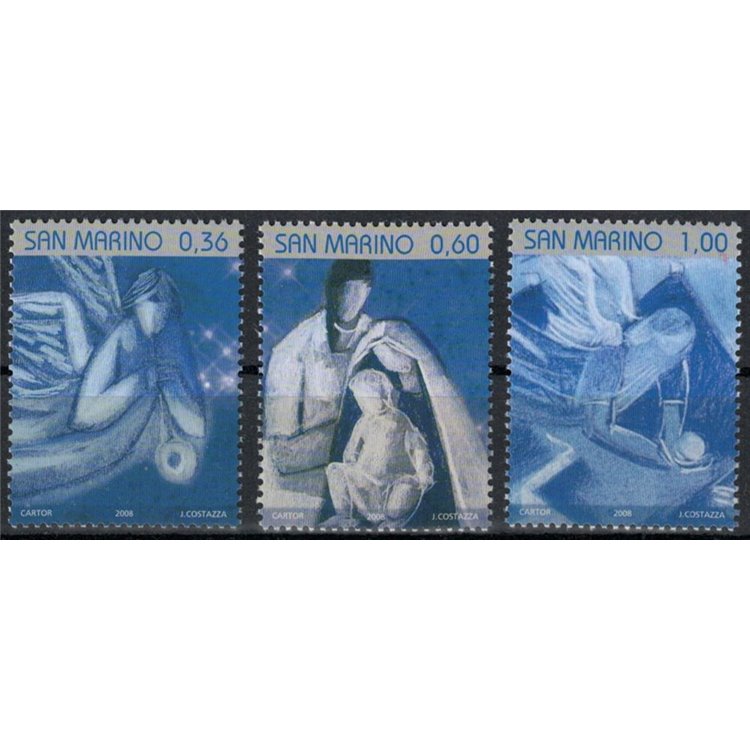 SAN MARINO 2008 Christmas 3v MNH**