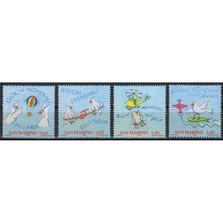 SAN MARINO 2009 Giochi mondiali dell'aria 4v MNH**