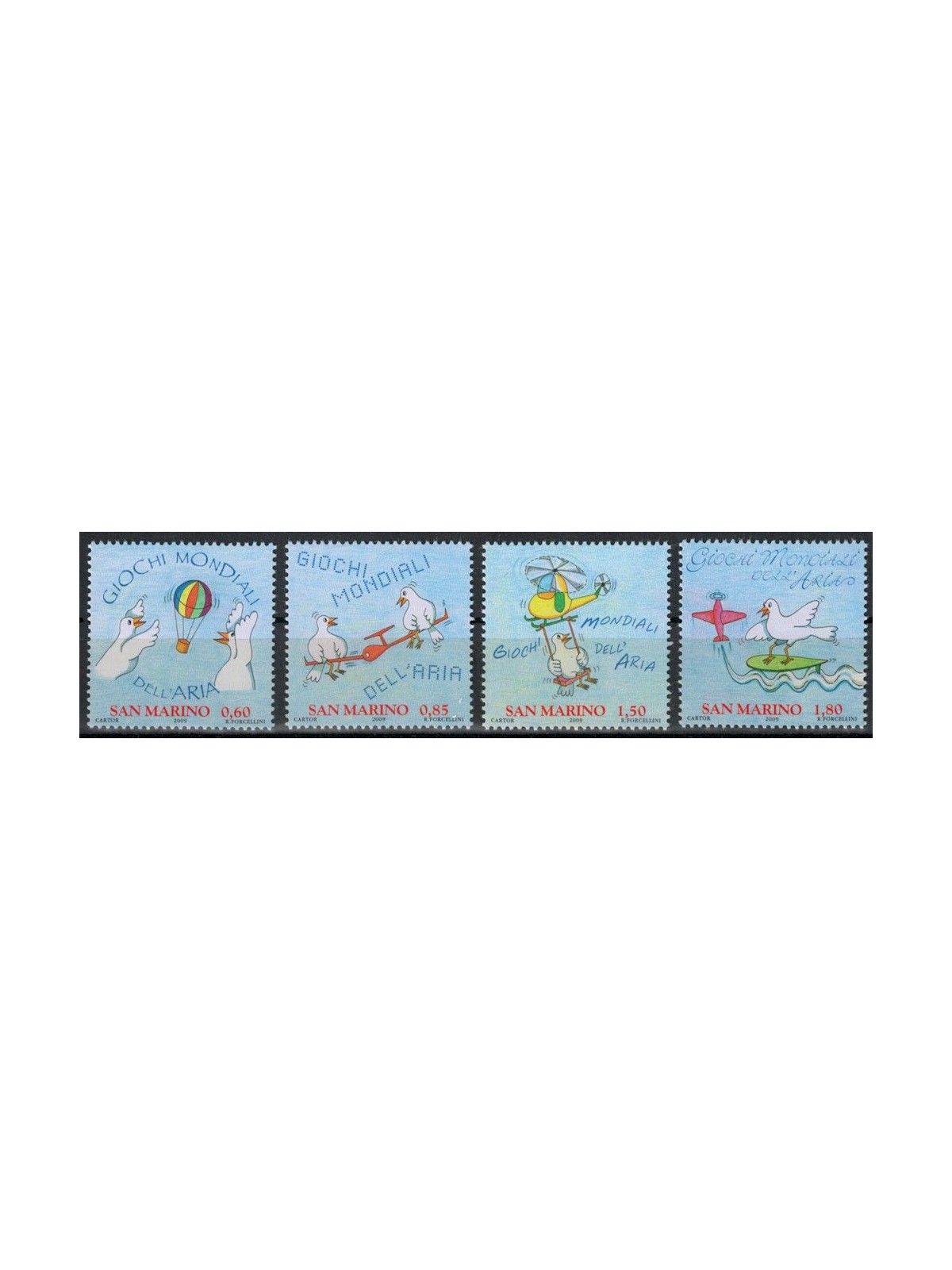 SAN MARINO 2009 World Air Games 4v MNH**