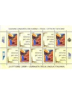SAN MARINO 2009 Giornata della lingua italiana BF MNH**