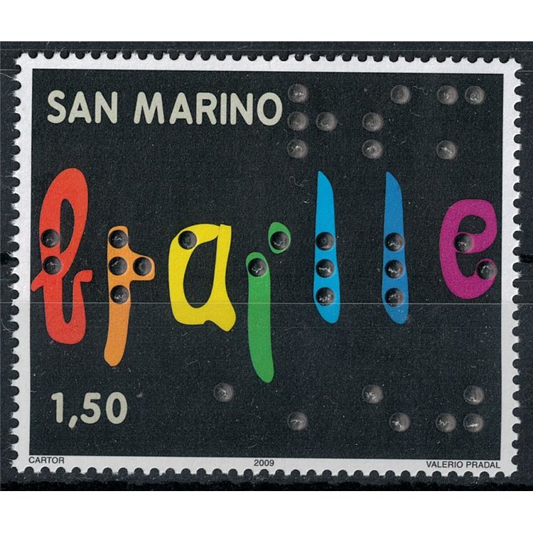 SAN MARINO 2009 Louis Braille MNH**