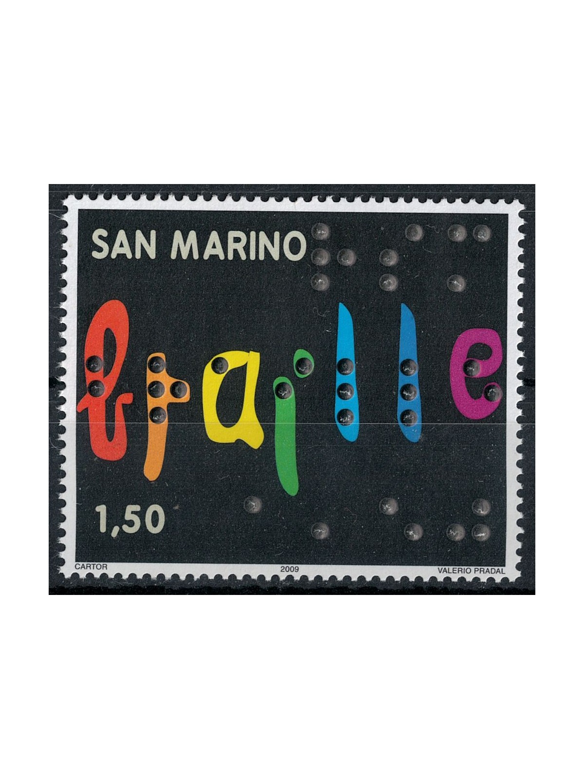 SAN MARINO 2009 Louis Braille MNH**
