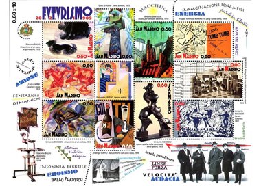 SAN MARINO 2009 Manifesto del Futurismo BF MNH**