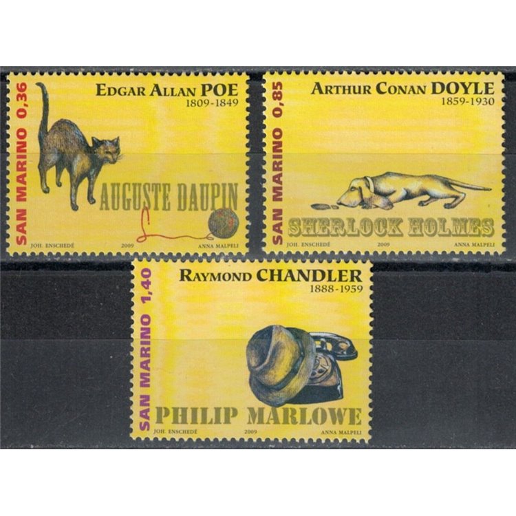 SAN MARINO 2009 Scrittori 3v MNH**