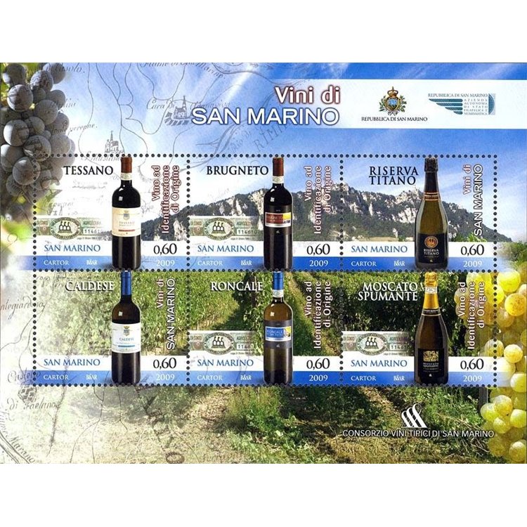 SAN MARINO 2009 Wines of San Marino s/s MNH**
