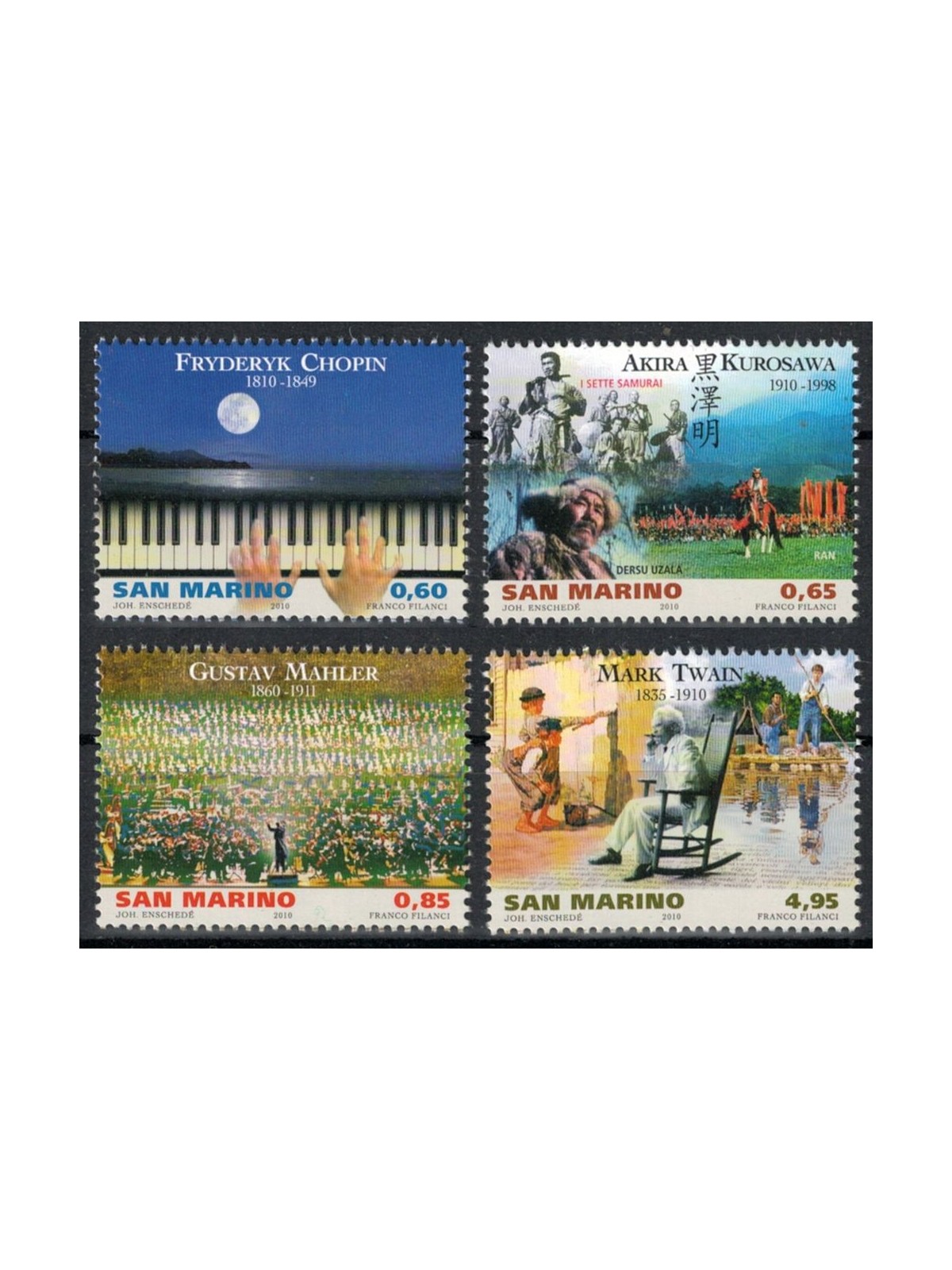 SAN MARINO 2010 Great artists 4v MNH**
