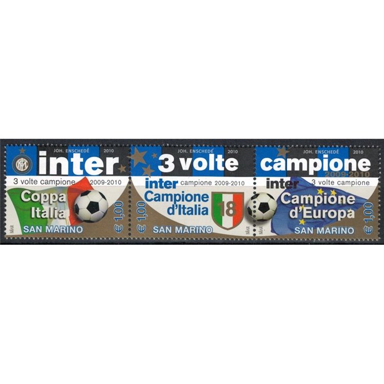 SAN MARINO 2010 Inter 3 volte campione 3v MNH**