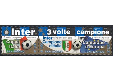 SAN MARINO 2010 Inter 3 volte campione 3v MNH**