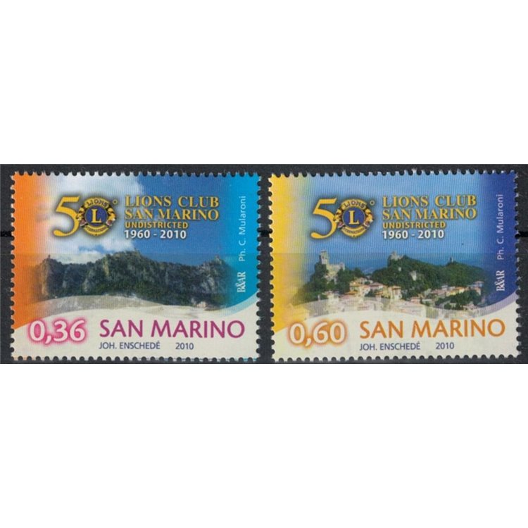 SAN MARINO 2010 Lions Club 2v MNH**