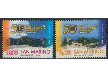 SAN MARINO 2010 Lions Club 2v MNH**
