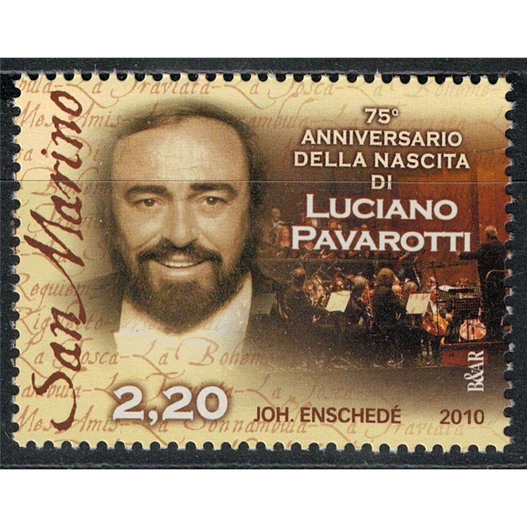 SAN MARINO 2010 Luciano Pavarotti MNH**