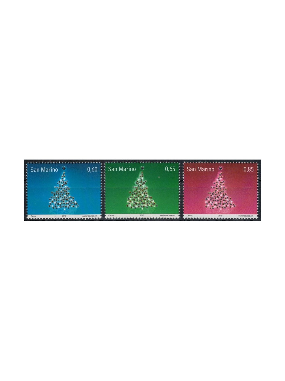 SAN MARINO 2010 Natale 3v MNH**