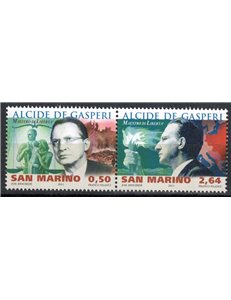 SAN MARINO 2011 Alcide De Gasperi 2v MNH**