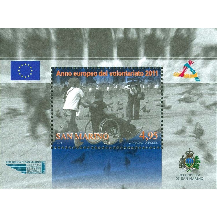 SAN MARINO 2011 European Year of Volunteering s/s MNH**