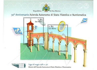 SAN MARINO 2011 Azienda Autonoma di Stato Filatelica BF MNH**