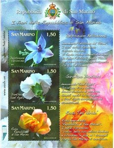 SAN MARINO 2011 Flowers dedicated to San Marino s/s MNH**