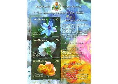SAN MARINO 2011 Flowers dedicated to San Marino s/s MNH**