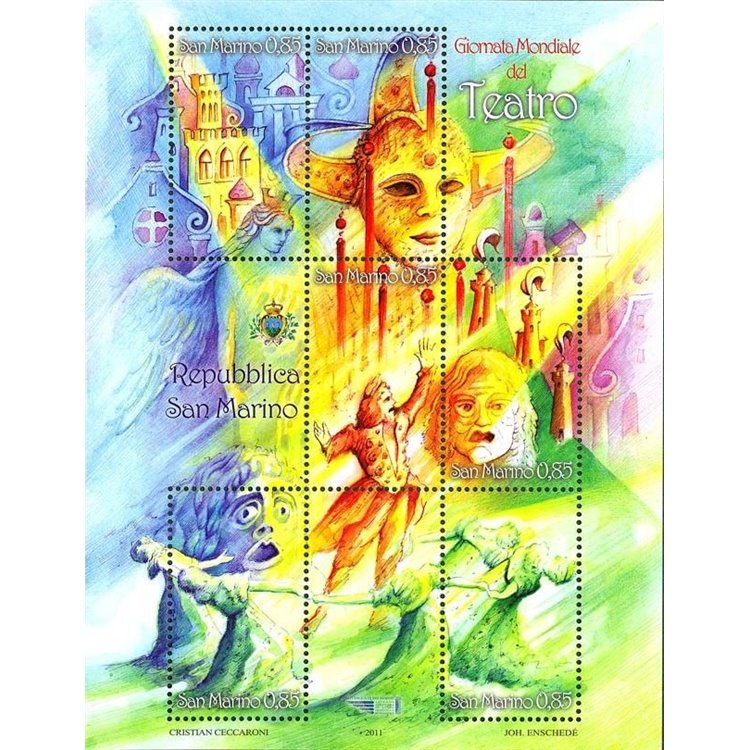 SAN MARINO 2011 Giornata mondiale del teatro BF MNH**