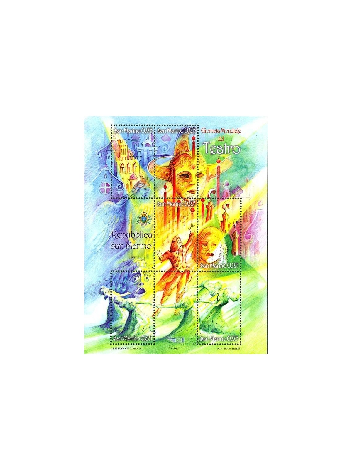 SAN MARINO 2011 World Theatre Day s/s MNH**