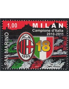 SAN MARINO 2011 Milan campione d'Italia MNH**