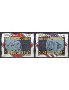 SAN MARINO 2011 First men in space 2v MNH**