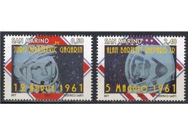 SAN MARINO 2011 Primi uomini nello spazio 2v MNH**