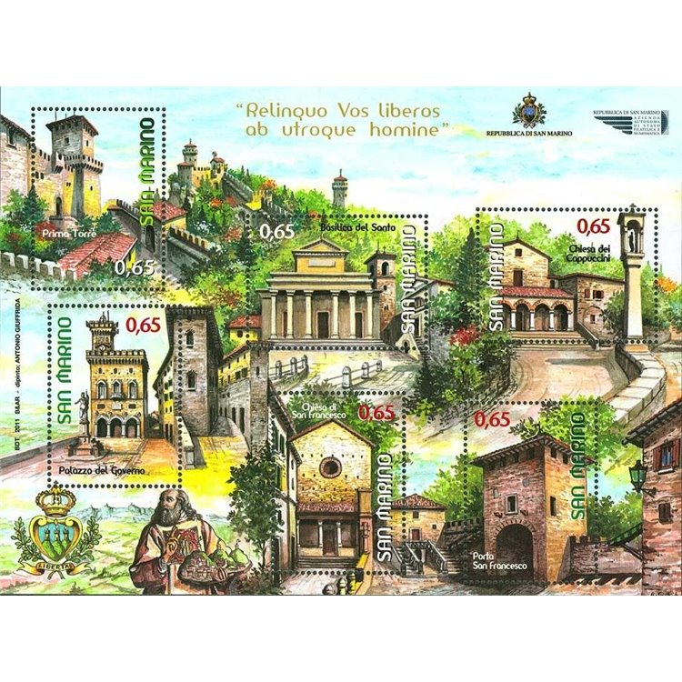 SAN MARINO 2011 Tourist Series s/s MNH**